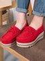Leather Suede Tassel Bow Classic Wedge Platform Shoes