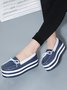 Cowhide Thick Sole Muffin Casual Shoes