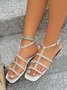 Rhinestone Strip Party Music Festival Sandals