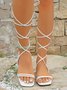 Ankle Strap Lace-up Sandals