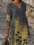 Casual V Neck Dress