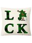 St. Patrick's Day Green Shamrock Throw Pillowcase