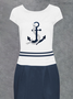 Crew Neck Regular Fit Casual Plain Dress