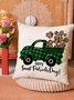 St. Patrick's Day Green Shamrock Throw Pillowcase