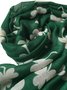 St. Patrick's Day Clover Hat Pattern Silk Scarves Holiday Party Accessories Irish Festival
