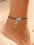 Boho Turtle Starfish Pattern Leather Rope Anklet Beach Vacation Dress Jewelry
