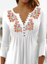 Crew Neck Buckle Regular Fit Casual Shirt