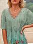 V Neck Casual Loose tunic Shirt