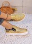 Women's Glitter Metallic Crocodile Embossed Slip On Shoes