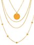 Simple Geometric Pattern Multilayer Necklace Women Versatile Daily Jewelry