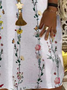 Plus Size Loose Casual Floral Jersey Sleeveless Dress