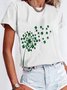 St. Patrick's Day Crew Neck Loose Dandelion Casual T-Shirt