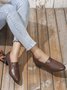 Women's Simple Style Slip On Comfy Heel Shoe
