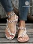 Holiday Applique Flat Heel Thong Sandals