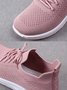 Breathable Flyknit Platform Sneakers