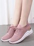 Breathable Flyknit Platform Sneakers