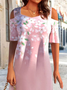 Spaghetti Casual Jersey Floral Dress