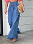Plain Loose Urban Long Jeans Wide leg pants