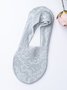 Casual Lace Floral Hidden Crew Socks Daily Commuter Accessories