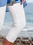 Plus Size Vacation Jersey Tight Lace Leggings