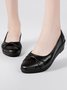 Comfortable Soft Sole Bowknot Pointed Toe Wedge Shoes