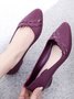Comfortable Soft Sole Waterproof Pointed Toe Shallow Mouth Chunky Heel Shoes