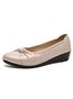 Comfortable Soft Sole Bowknot Pointed Toe Wedge Shoes