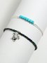 Boho Turquoise Beaded Layered Anklet Vacation Beach Everyday Jewelry