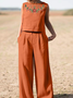 Crew Neck Casual Two-Piece Set