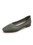 Comfortable Soft Sole Flyweave Breathable Square Toe Low Heels