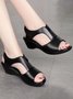 Lightweight Soft Sole Retro Chunky Heel Sandals