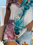 Casual V Neck Jersey Loose T-Shirt