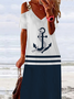 Loose Flag Casual V Neck Dress