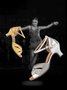 Contrast Sequin Latin Ankle Strap Dance Heels