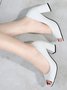 Urban Peep-toe Chunky Heels