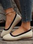 Contrast Casual Breathable Flyknit Flats