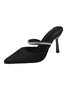 Party Gorgeous Rhinestone Pointed Toe High Heel Mules
