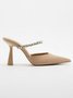 Party Gorgeous Rhinestone Pointed Toe High Heel Mules