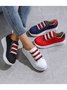 Contrasting Color Portable Slip-on Shoes