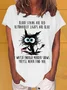 Women's I Watch Enough Murder Shows Crew Neck Casual T-Shirt