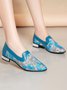 Fashion Lace Thick Heel Pointed Muller Shoes