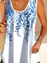 Floral Jersey Casual Loose Tank Top