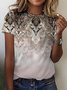 Crew Neck Ethnic Ethnic Regular Fit T-Shirt