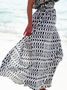 Geometric Lace Loose Casual Dress