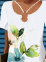 Plus Size Grommets Casual Jersey Dress