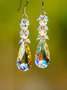 AB Color Crystal Drop Earrings Daily Casual Jewelry