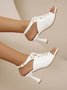 Urban Lace-up Decro Adjustable Spool Heel Sandals