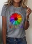 Casual Text Letters Loose Jersey Shirt