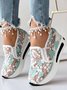 Floral Embroidery Breathable Sheer Mesh Sneakers