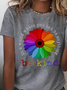 Casual Text Letters Loose Jersey Shirt